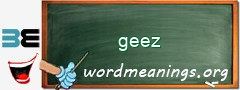 WordMeaning blackboard for geez